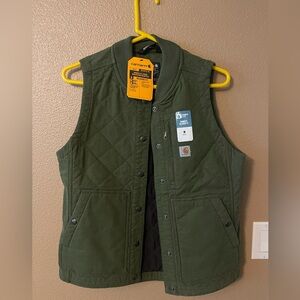 Carhartt Rugged Flex Canvas Insulated Rib Collar Vest for Ladies
